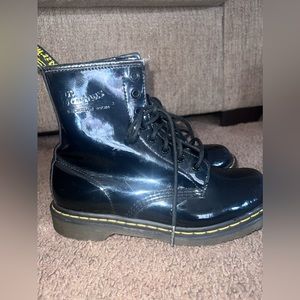 Women’s black patent leather Dr. Martens size 8